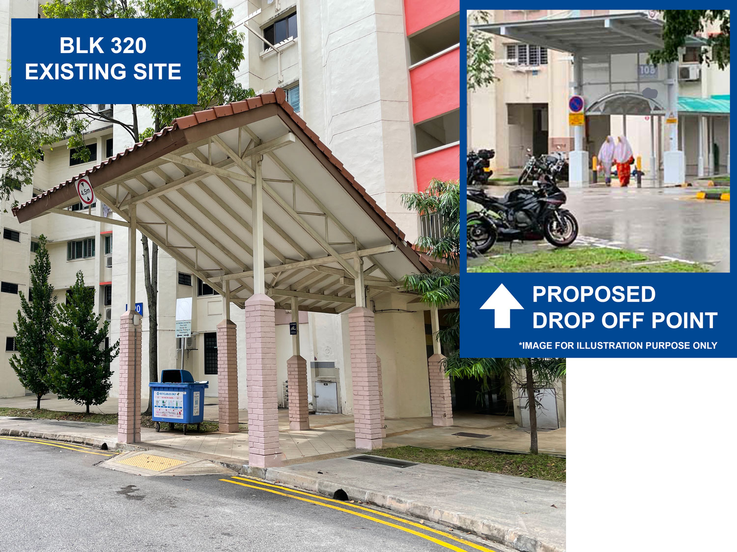 Proposed Drop Off Point at 320